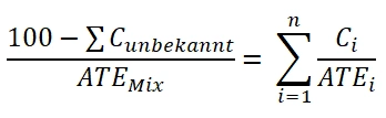 Berechnungsformel für toxische Gemische
